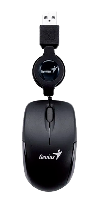 MOUSE GENIUS MICRO TRAV RETRAC WHITE
