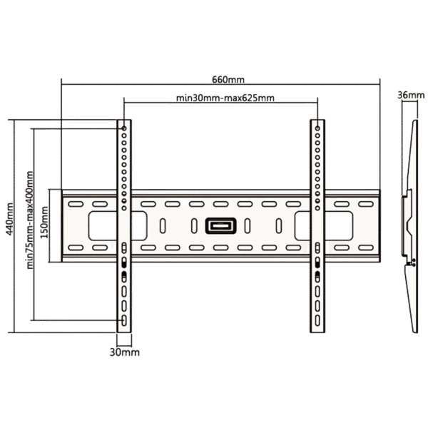 478-2-2.png SOPORTE INTELAID FIJO PARED REFORZADO 75KG VESA 600X400 IT-FRE
