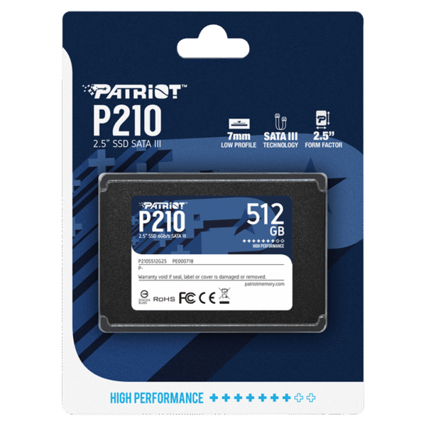 DISCO SSD PATRIOT P210 SOLID 512GB SATA3