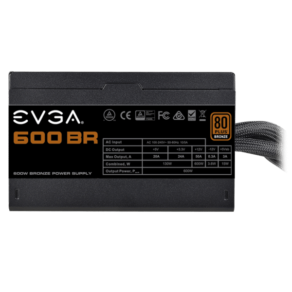 FUENTE GAMER EVGA 600W BR 80 BRONZE