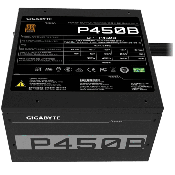 FUENTE GAMER GIGABYTE 450W 80 PLUS