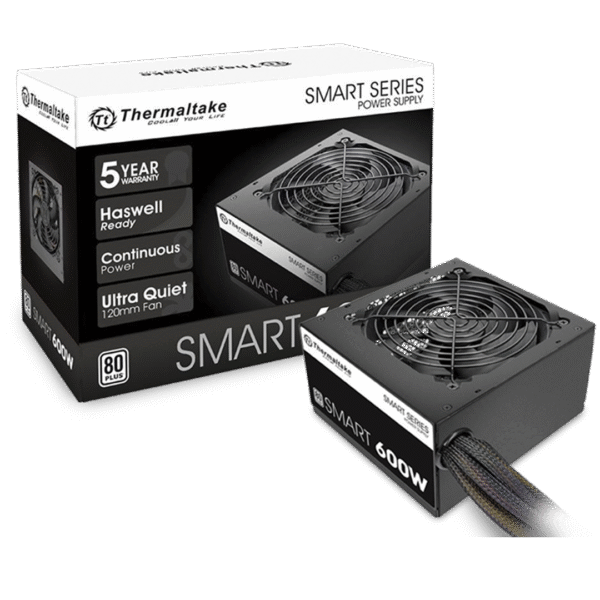FUENTE GAMER THERMALTAKE SMART WHITE 600W 80 PLUS