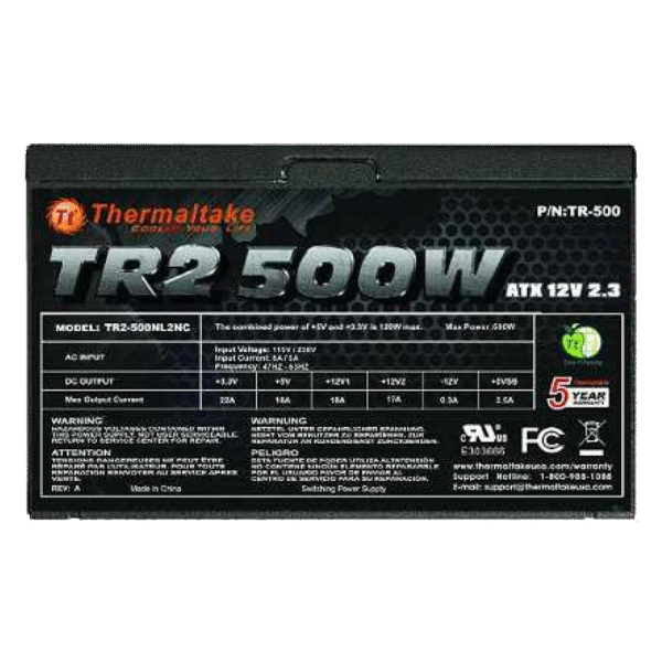 FUENTE GAMER THERMALTAKE TR2 500W