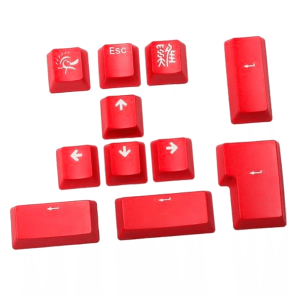 2213-1-1.png SET 11 TECLAS DUCKY RED PBT DOUBLE SHOT KEYCAP
