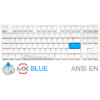 TECLADO GAMER DUCKY ONE 2 RGB TKL WHITE RGB CHERRY MX BLUE DOUBLE SHOT PBT MECANICO