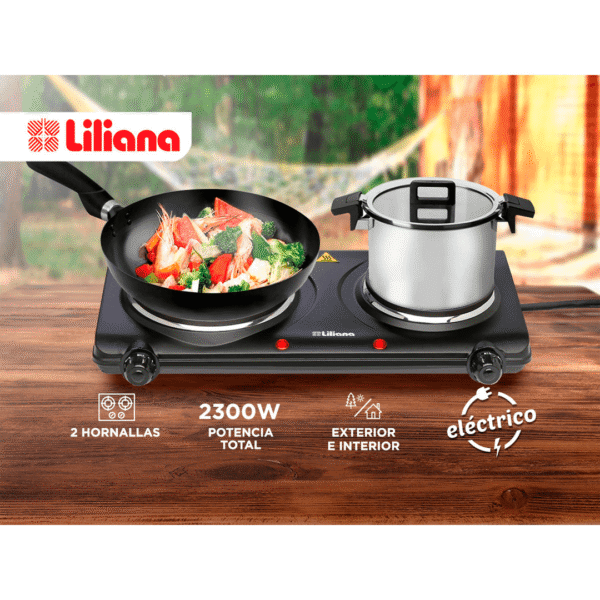 LILIANA ANAFE ELECTRICO 2 HORNALLA 1600 800W