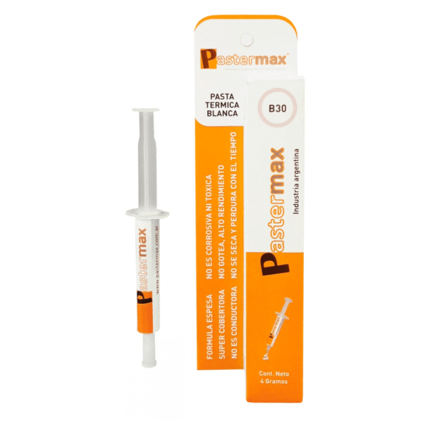GRASA SILICONADA PASTERMAX PARA CPU B30 (BLANCA) PASTA TERMICA