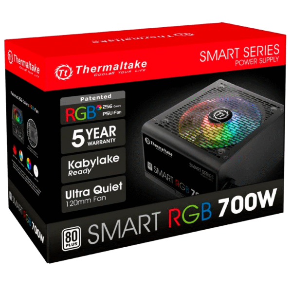 FUENTE GAMER THERMALTAKE SMART RGB 700W 80 PLUS