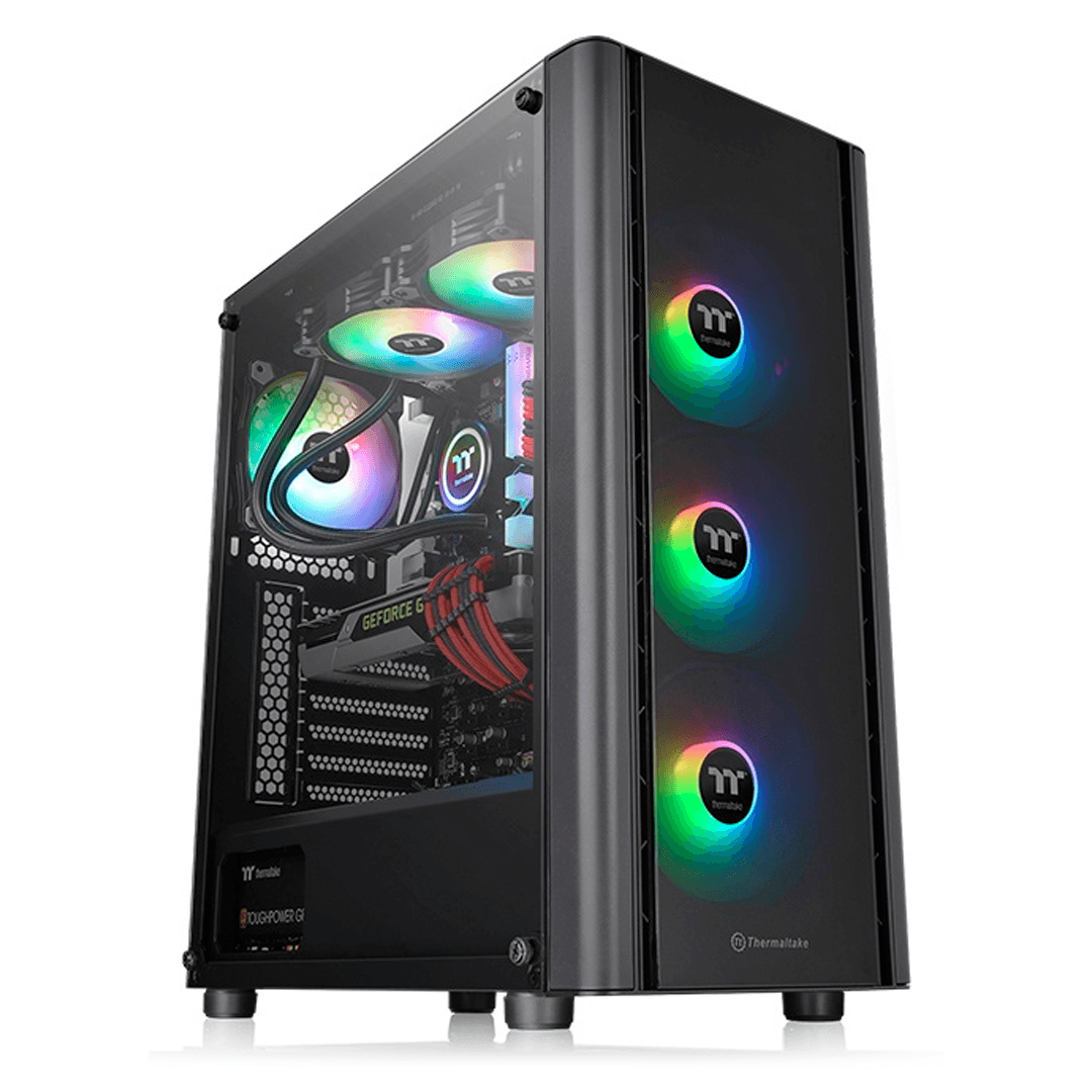 GABINETE GAMER THERMALTAKE V250 TG ARGB BLACK TEMP GLASS