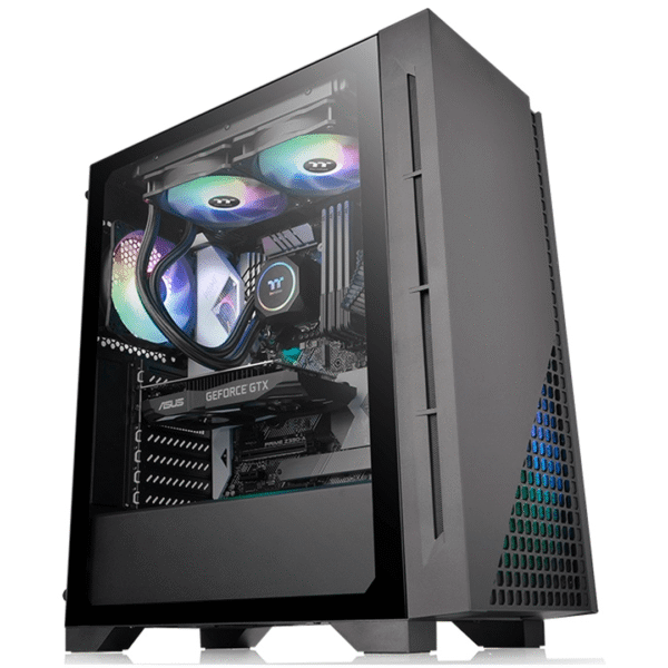 GABINETE THERMALTAKE H330 TG BLACK TEMPERED GLASS