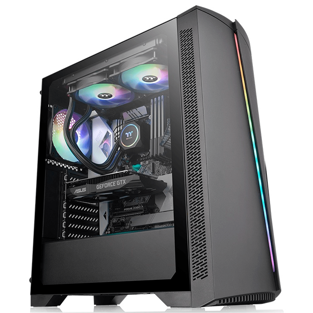 GABINETE THERMALTAKE H350 TG RGB BLACK TEMPERED GLASS
