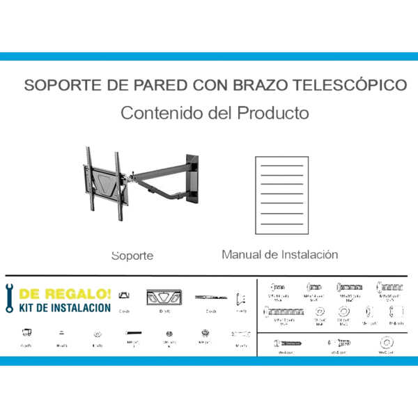 4576-4.png SOPORTE INTELAID EXTENSIBLE 803MM CARGA 50KG IT-TB70