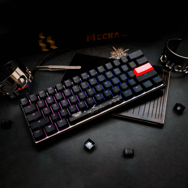 TECLADO GAMER DUCKY MECHA MINI V2 RGB KAILH BOX RED SWITCH ISO ES