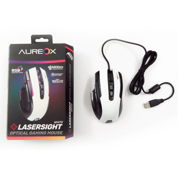 MOUSE AUREOX GAMING GM400 WHITE