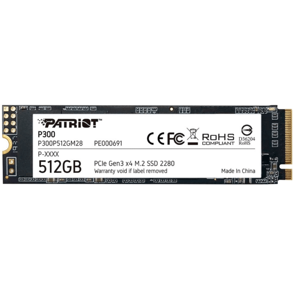 DISCO SSD PATRIOT P300 512GB M.2 2280 PCIE GEN3 X4