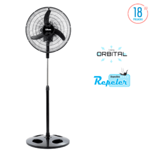 5170-1.png LILIANA VENTILADOR PIE 18 PARRILLA METALICA NEGRA ASPAS PLASTICAS