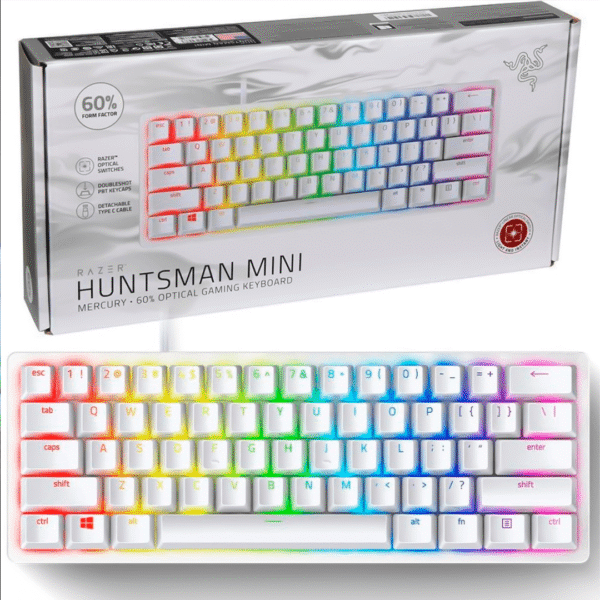 5257-5.png TECLADO GAMER RAZER HUNTSMAN MINI MERCURY LINEAR RED